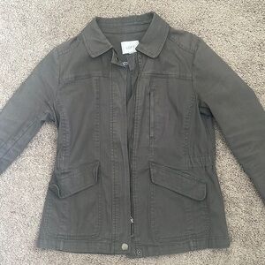LOFT Army Green Barn Utility Jacket, Size Medium